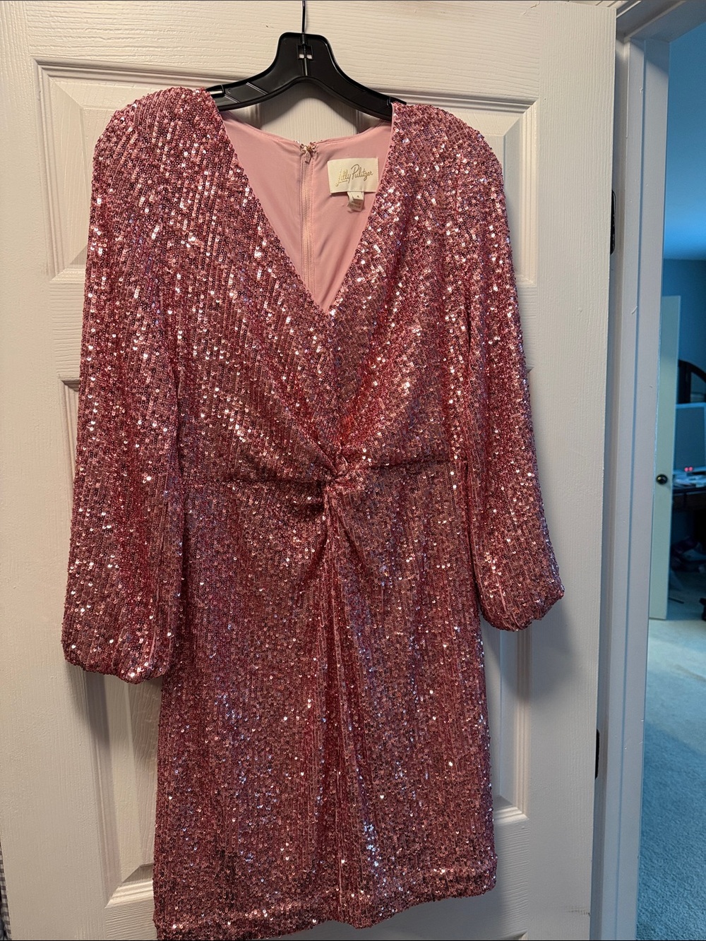 Lillly Pulitzer pink sequin dress size 4